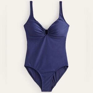 NWT Boden Navy U Bar One piece swimsuit vacation summer adjustable strap 8